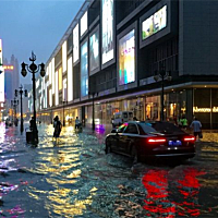 记得上小学时每逢大雨过后，和小伙伴们来到天津商业中心区滨江道、和平路，仿佛来到了威尼斯水世界...