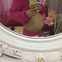 肚子是不是好大啊？