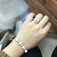 自己做的胎发戒指➕母乳手链，漂亮吗？撒花撒花，刚才居然没放照片，一孕傻三年