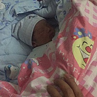 一月6号15:45女宝一枚，希望快高长大