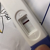 这是怀了吗？12/25末次月经，今天测的 ， 本来不测的 ，昨晚半夜两次饿醒起来吃东西！ 感觉不对劲……