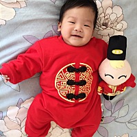 妈妈给宝宝买的新年衣服好看嘛？