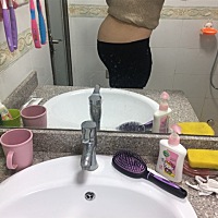 7个月跟8个月的肚子，一个月大那么多