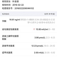 我末次月经1.14，一周前早孕试纸测的没有，也不知道是不是试纸的问题，然后就去医院抽血检查如图，医生...