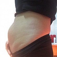 三十八天  就是我本身肉多 这个肚子也太奇怪了。。。