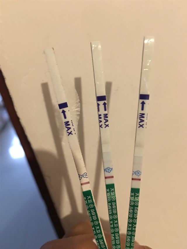 中间的和右边的是昨天早晨的，左边的是前天的