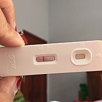 2.19末次月经 3.15测的 很浅很浅是有么 宝妈们看一下