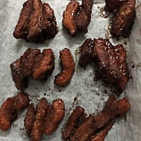 今天自己做的叉烧，还有手撕牛肉～哈哈哈哈，味道不错，并且主要是健康呀！！！