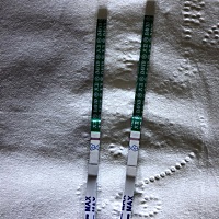 所谓的意念灰还是自带水印？搞不懂 ，14日排卵 ，预测月经是28号。。