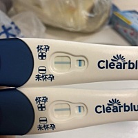 换可丽蓝的试了，还是浅浅的一个十字架，上个月23号来的月经，这都晚了好几天了。宝妈们，这是怀了还是...