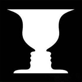 第三幅图：你看到的是个花瓶还是两个女孩的头像？