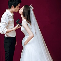 婚纱照拍完啦，准备备孕哟，求好运