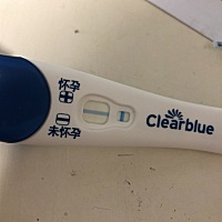 末次3.18。排卵试纸31-1号强阳。周期26天。今天月经日。大姨妈没来。两小时前测的可丽蓝如图，不仔细看...