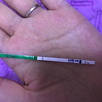 4月14日15日排卵功课了，也没有刻意，4月24号用测排卵试纸测试，好像是有一道浅浅的，若有若无，会怀孕...
