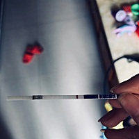 帮我看看了，还有两天姨妈日了。上个月姨妈前两天验出假阳。怕又炸胡