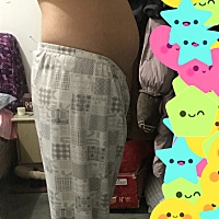 4个月20天，早上起床拍的，晚上真的超大，会不会太大了，本身没怀孕前就胖…………后期不敢想象