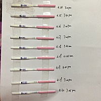 一直都是浅浅的，也不知道哪天排卵，看来这月又没希望了。