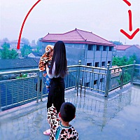 说说结婚后你家到娘家有多远😊 我站的地方是我家，箭头指的是娘家，如果走路过去大概需要一分钟，如果...