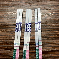 月经是上个月9号来，这个月12号还没有来，这个是我从10号开始测的，姐妹们谁知道这是什么意思？图中红色...