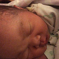 14号下午三点五十九分剖腹产男孩重六斤七两，祝大家好孕