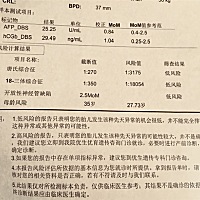 今天取的唐氏筛查结果、一切都0k，继续保持