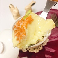 ♥️5月25日【银鱼鸡蛋羹】12m  功效：润肺止咳、强壮骨骼 食材：鸡蛋一枚：温水（1:1.5）、银鱼干5g、...