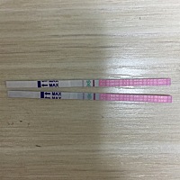 今晚又用排卵纸测了一下，这样是不是怀孕了，以前没有这么红过