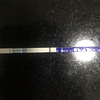 末次5月11  今天凌晨和起床测了两次  浅浅的  孕了吗？（前两天还是白板）