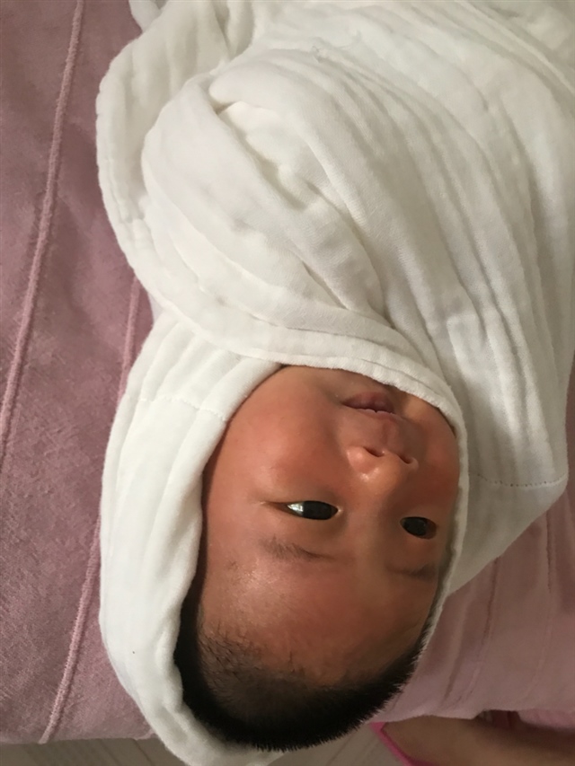 刚洗完澡的棠棠