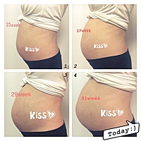 看看肚子的变化～生男生女～娱乐一下哈