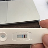 同房后第10天 中午测 淡得基本看不出 不知道有没有可能。胸涨得明显，早上恶心但不干呕，有可能心理作用...