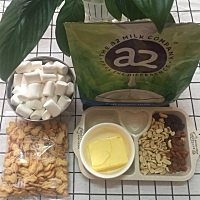 准备做雪花酥吃😋 配料：