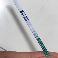 今天本来是来例假的第一天。  但是没有来例假。 验了一下是图片这样。 怀上了吗。