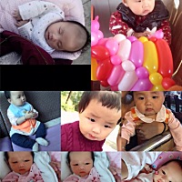 上面是姐姐，下面3张是妹妹，长得像吗？