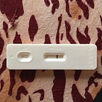 6月10号大姨妈，24号排卵，在家没事今天拿早早孕测了一下，似有似无，是怀上了吗