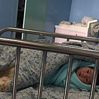 41加1周，顺产女宝5.6斤，这是宝宝出生的第一二三天的样子，衣服是医院统一购买的好几套，41周内检，然...