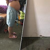 还有两天7个月……肚子很大啊，每天胃被顶的超级难受啊……