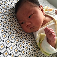 38周整，剖宫产男宝6斤5两，好字凑成