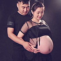 七个半月照的，肚子大到没边，简直和一胎没法比啊