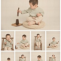 刚给孩子照的周岁照，满意😁