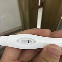 凌晨四点多测得，刚测完如图一显示，十多分钟以后显示为图二。这能说明怀孕么，但是现在本该来姨妈的时...