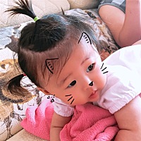 我也来秀个宝( ॑꒳ ॑ )你们决定我家宝宝看着几个月大呢(*ฅ́˘ฅ̀*)