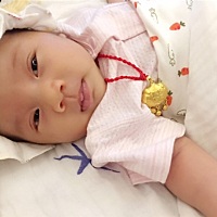 39周顺产女宝，附上宝宝满月照