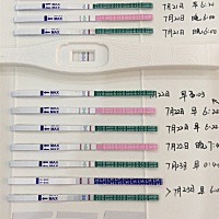 帮我看看到底怀没怀，排卵试纸越来越深，早早孕还那么浅呢