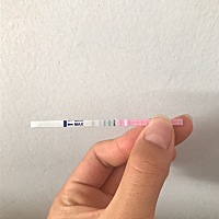 7月26号排卵。     今天闲的无聊又测了排卵试纸...颜色深了是怎么回事.早孕试纸没测出....身体套不上症...