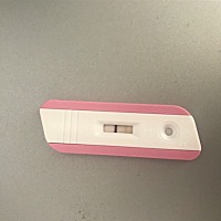 大家帮我看看这样是不是怀孕了、我姨妈推迟了八天、用这个牌子测的话有一条不明显、用大卫测的只有一条...