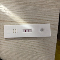 我这是月经前一两天测的，晨尿测的，这是怀了吗？还是因为要来月经了，竖着的那张是刚滴上去的时候显示...