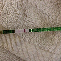 晚上测的，几秒钟就出现了这种粉印，会是炸糊么 下面这个蓝色是早上测的，绿色是晚上刚刚测的