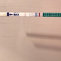 上月大姨妈是7.8-7.13，现在测是这样的情况！第二天杠很浅 大家帮我看看呀！