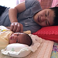 宝宝出生的第二天！8.10号38周顺产生的！